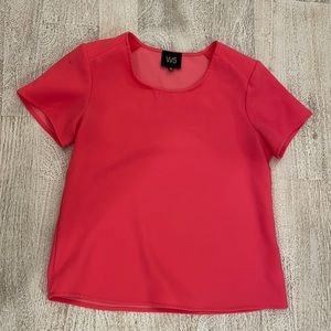 Pink short sleeved dress top